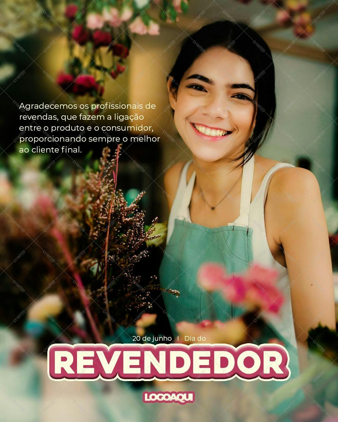 Post para Redes Sociais Dia do Revendedor PSD Editável