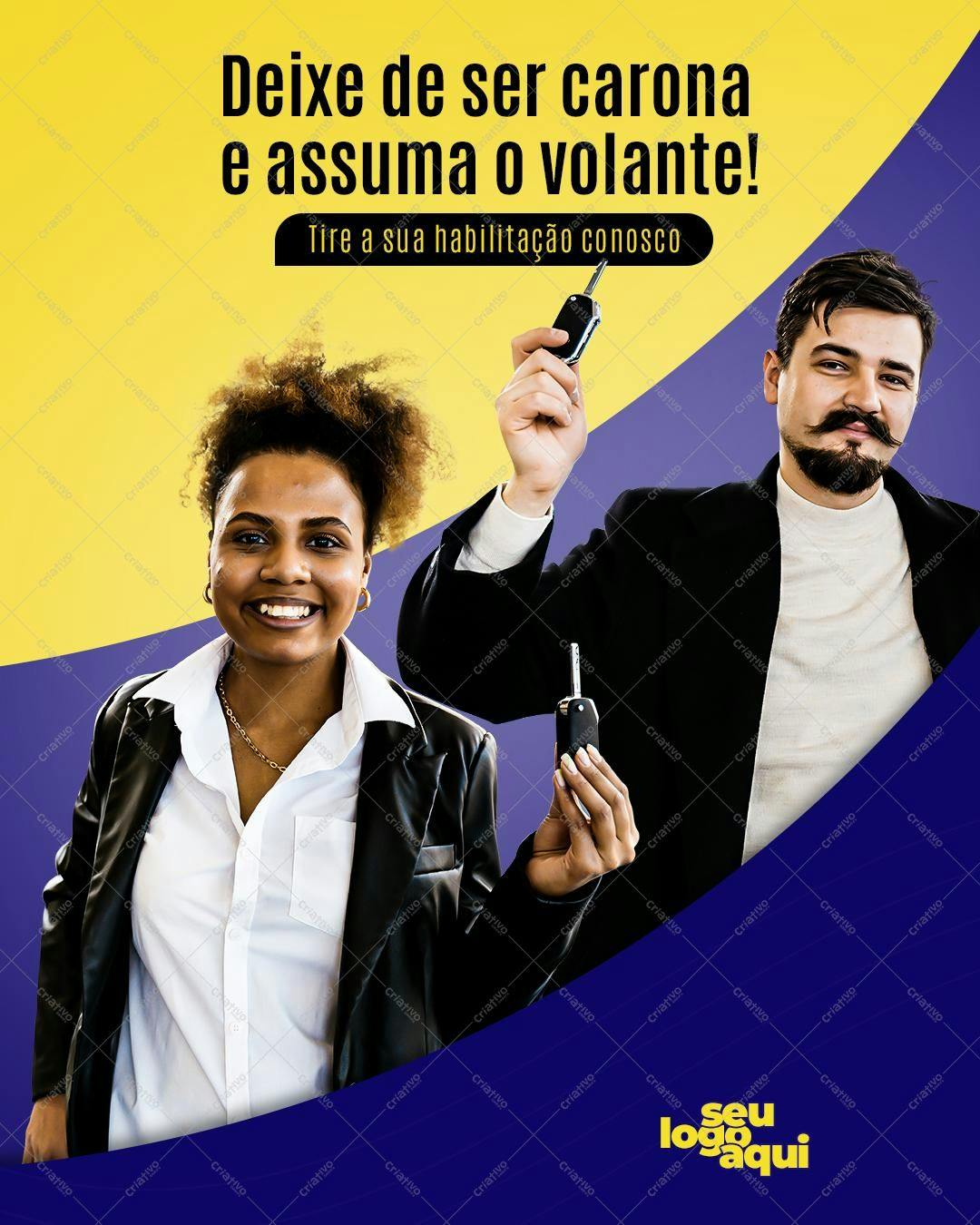 Anúncio Habilitação Motorista PSD Editável