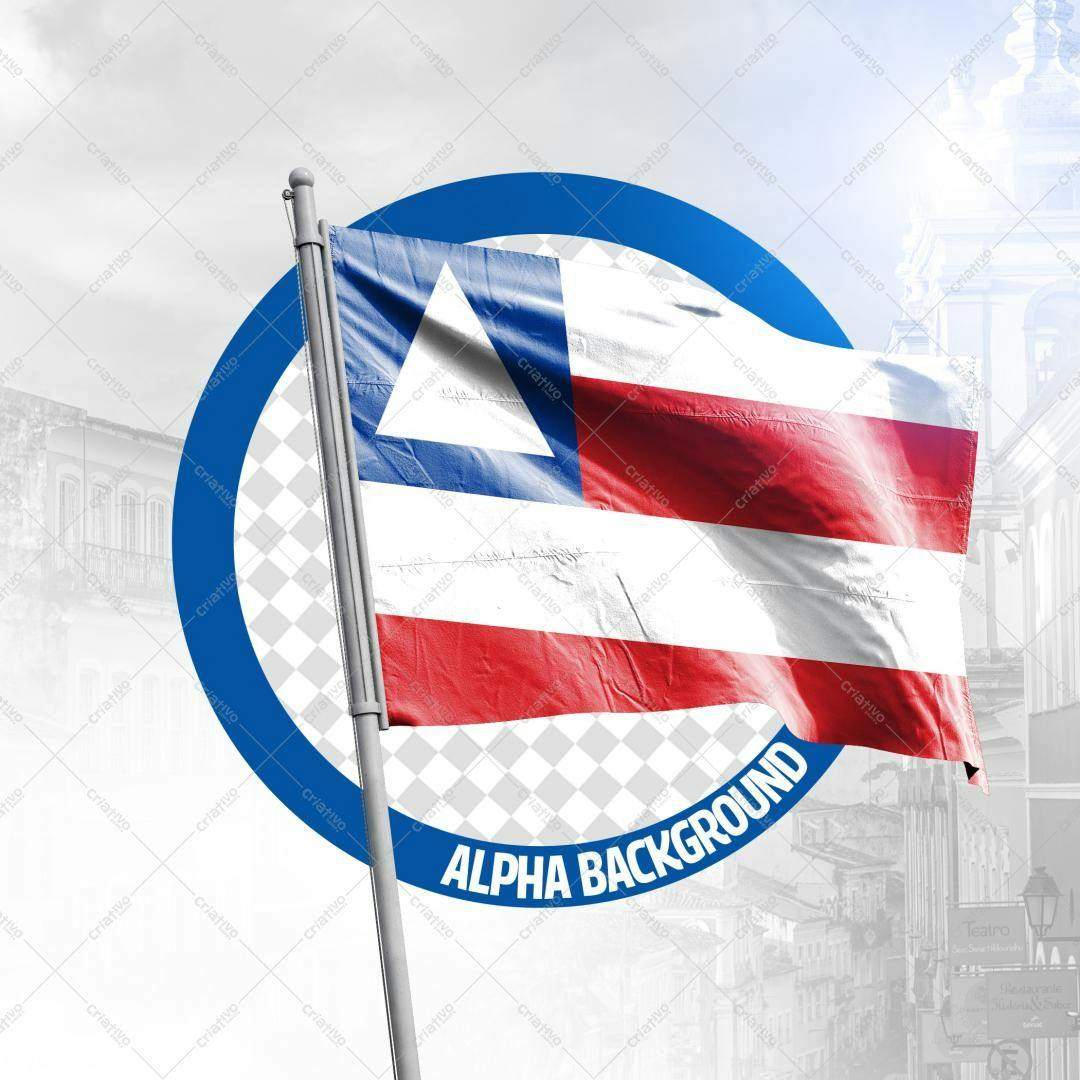 Mockup Bandeira Brasileira PSD Editável