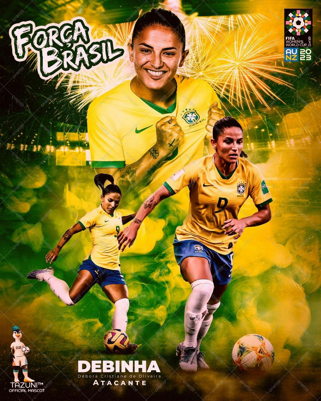 Poster Copa Feminina Futebol PSD Editável