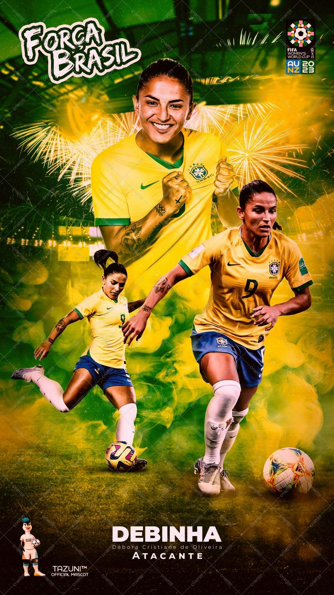 Poster Copa Feminina para torcedoras PSD Editável