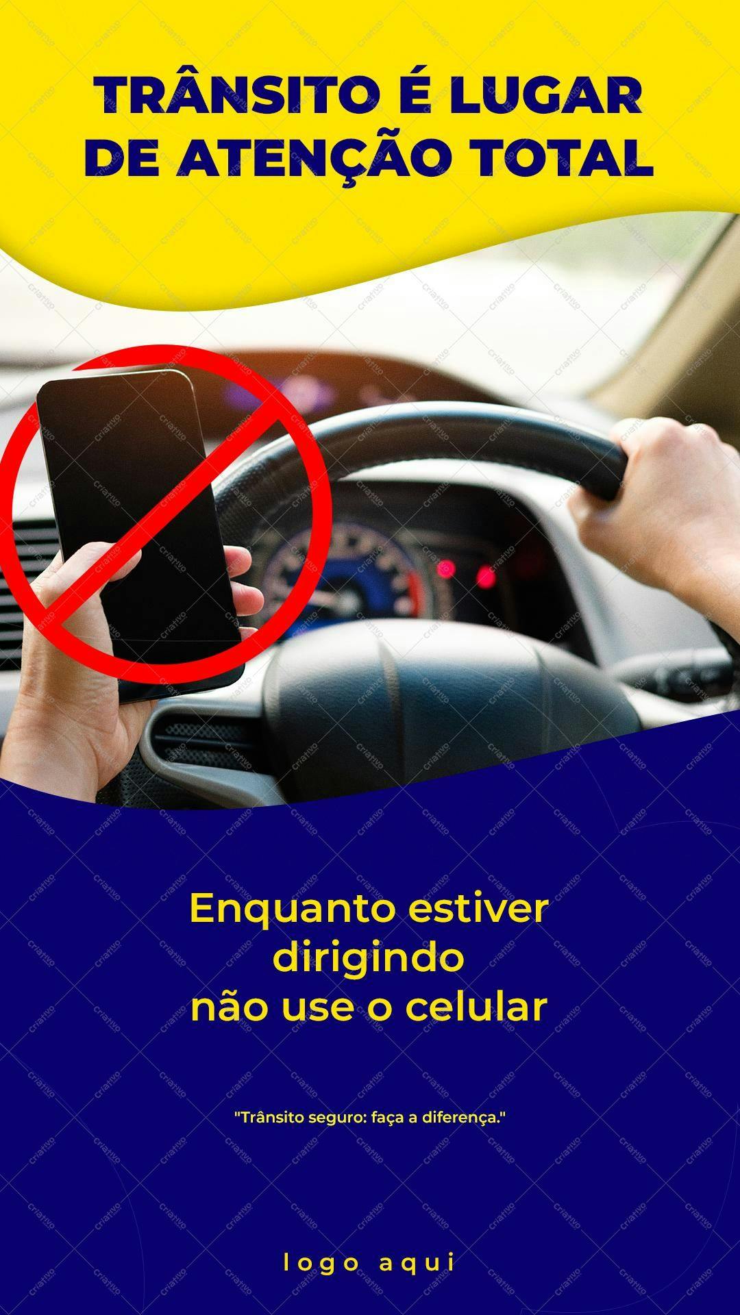 Banner para Campanha de Trânsito Seguro PSD Editável