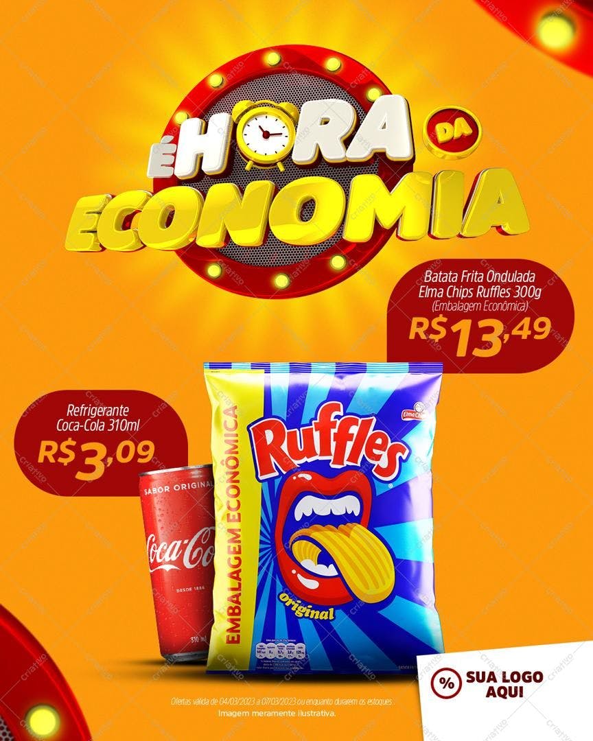 Flyer Promoção Hora da Economia PSD Editável