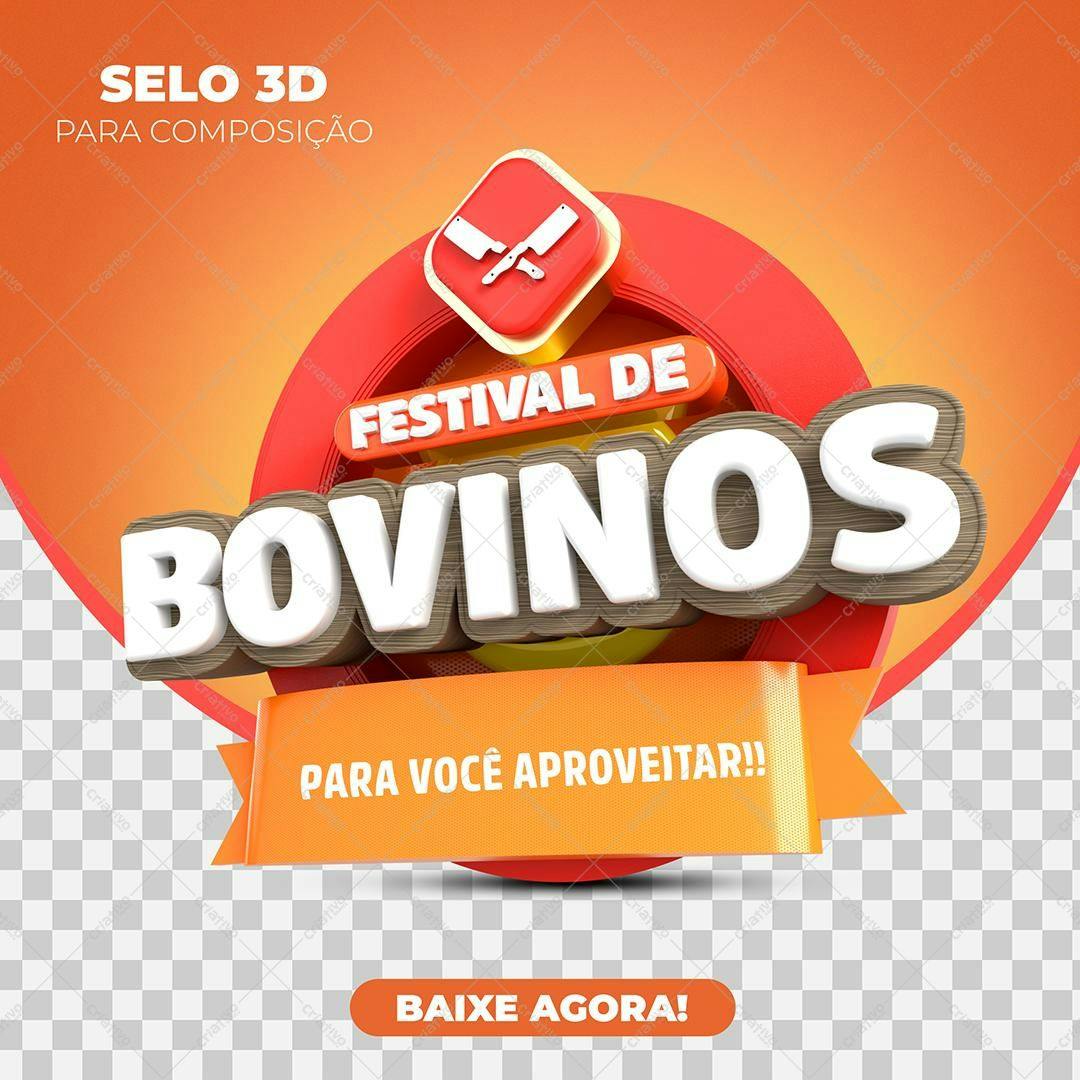Selo 3D evento madeira e vermelho