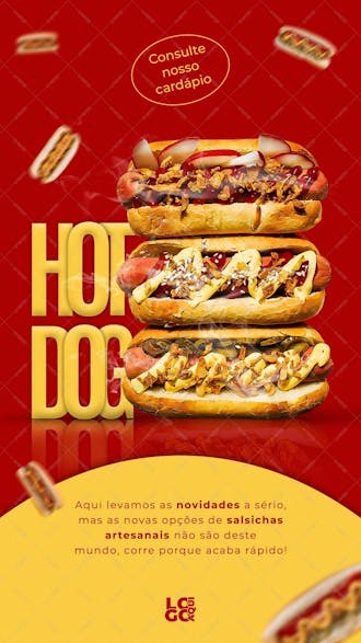 Arte para hot dog , arte editável, imagens inclusas, lanche, cachorro quente