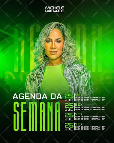 Agenda semanal michele andrade