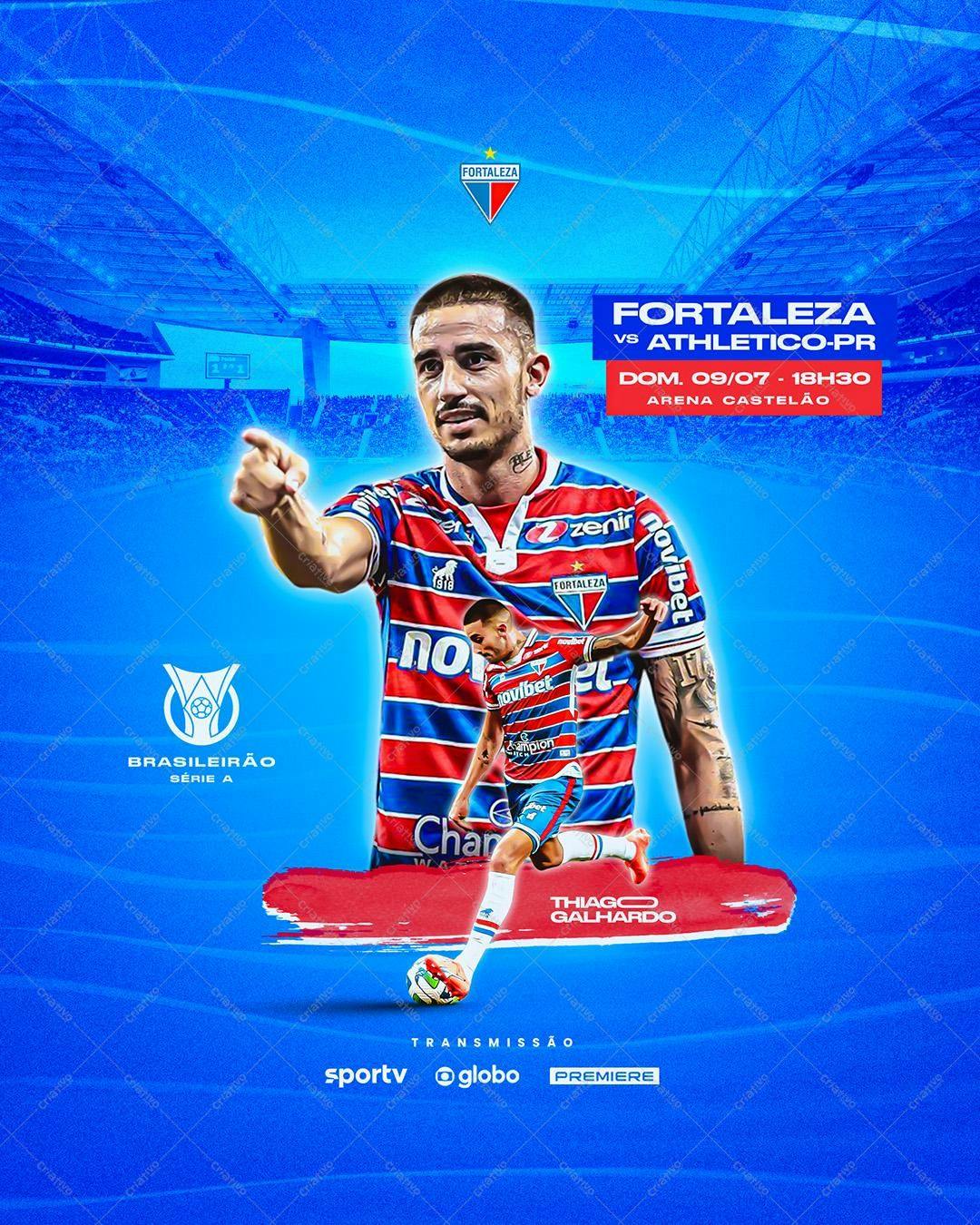 Flyer para Jogo Fortaleza x Athletico-PR PSD Editável