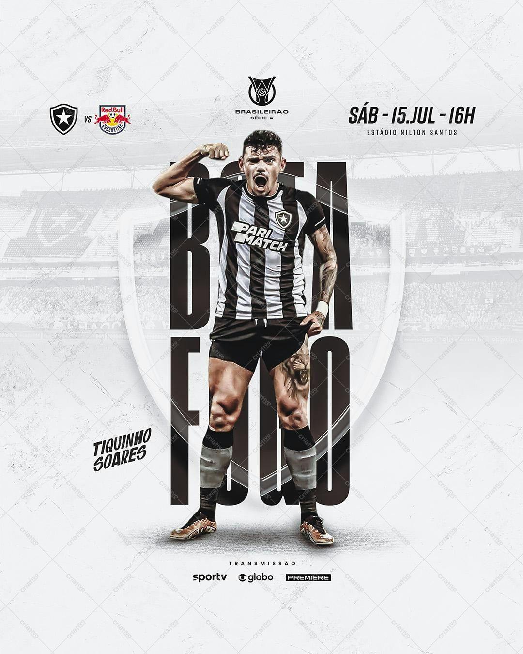 Poster para Jogo de Futebol Brasileiro PSD Editável