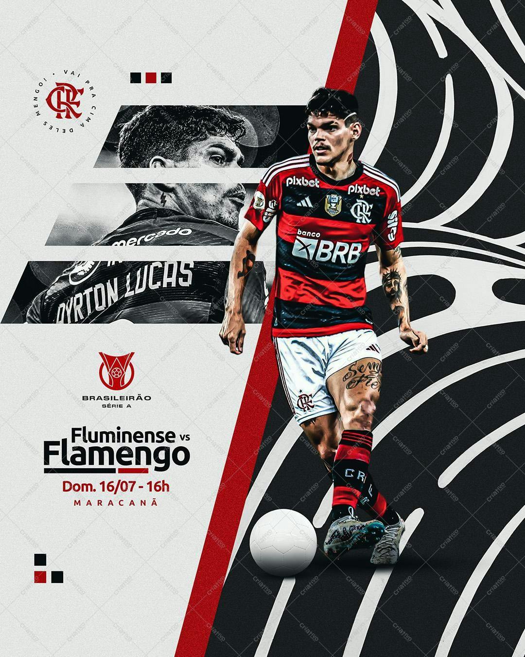 Poster Flamengo x Fluminense PSD Editável