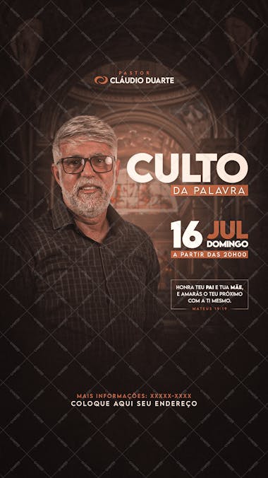 Culto da palavra pr. cláudio duarte story