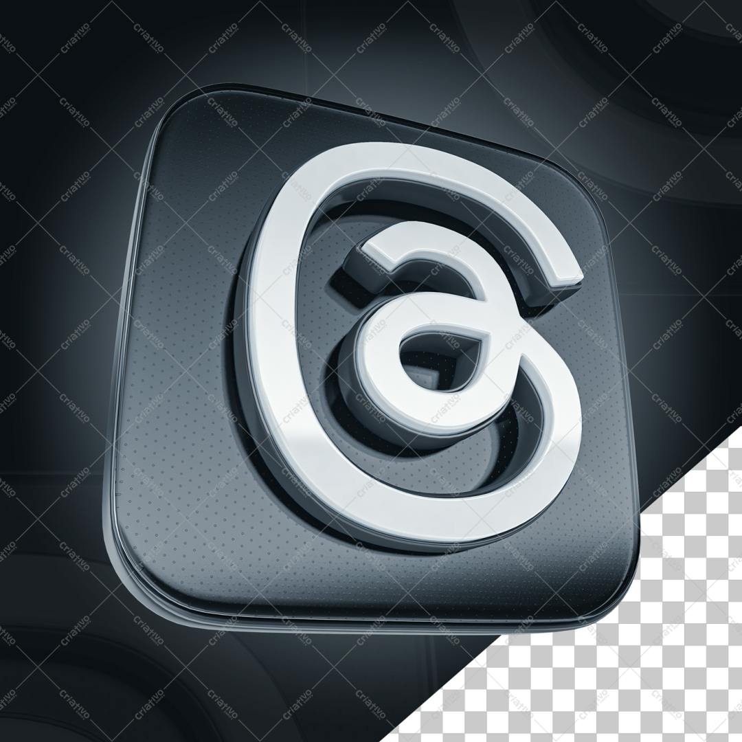 Ícone Arroba 3D em PSD Editável