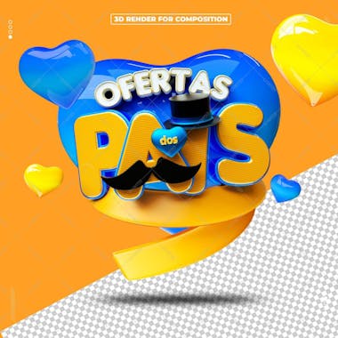 Selo 3d ofertas dia dos pais