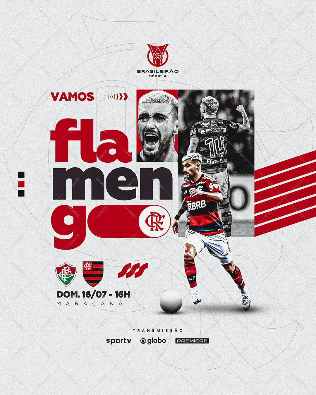 Post para Redes Sociais Flamengo x [Time Adversário