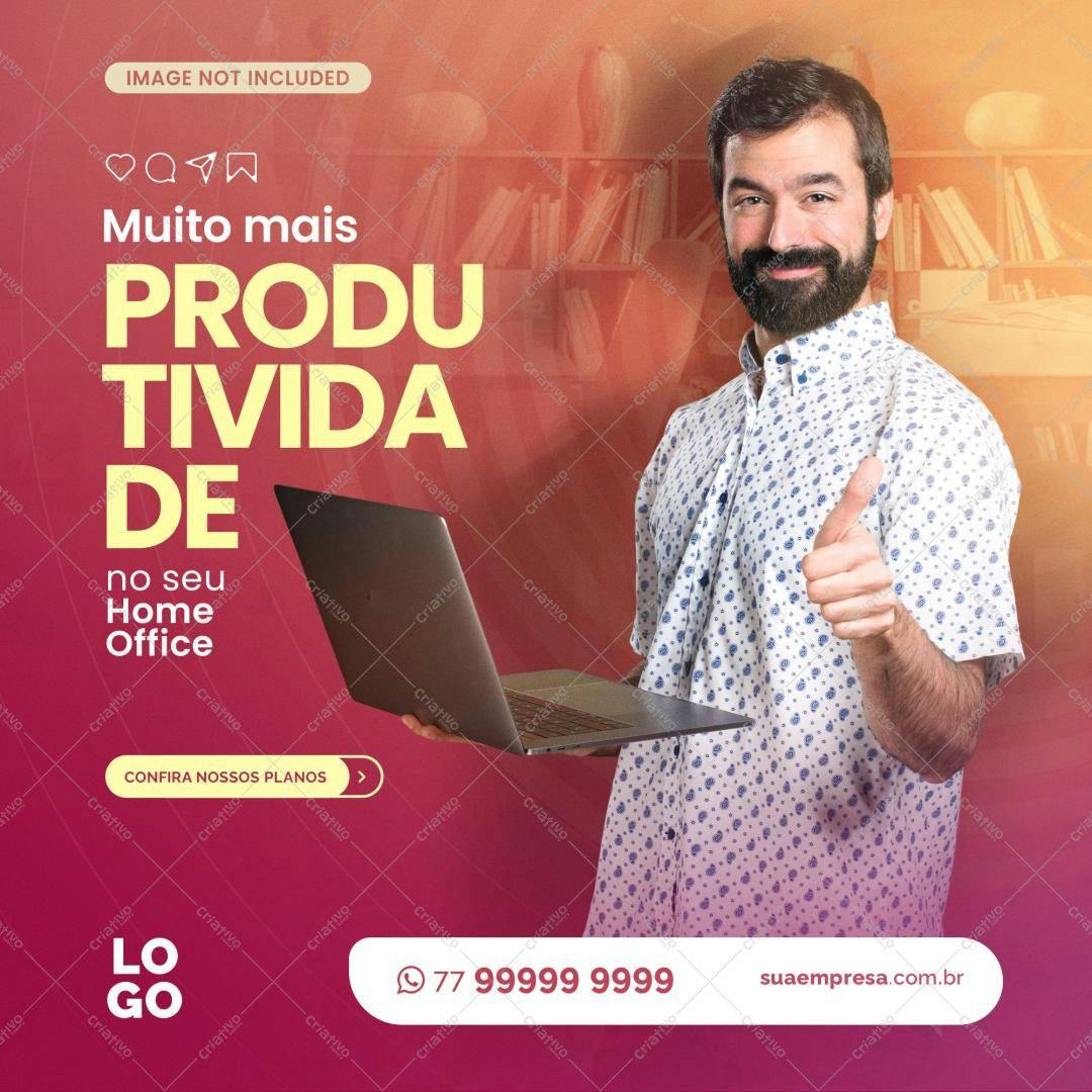 Banner para Home Office PSD Editável
