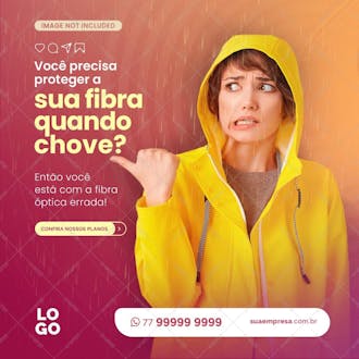 Precisa proteger a sua fibra quando chove?