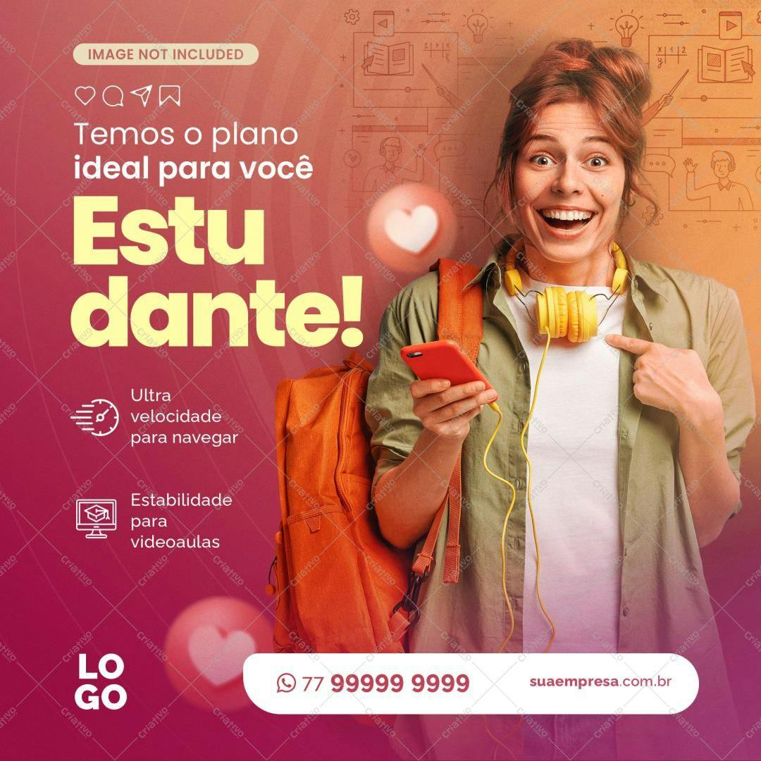 Banner para Redes Sociais Educação Online PSD Editável