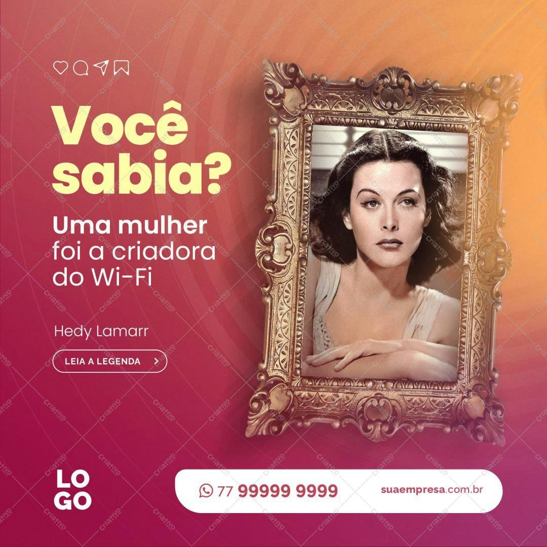 Post para Redes Sociais Dia da Mulher PSD Editável