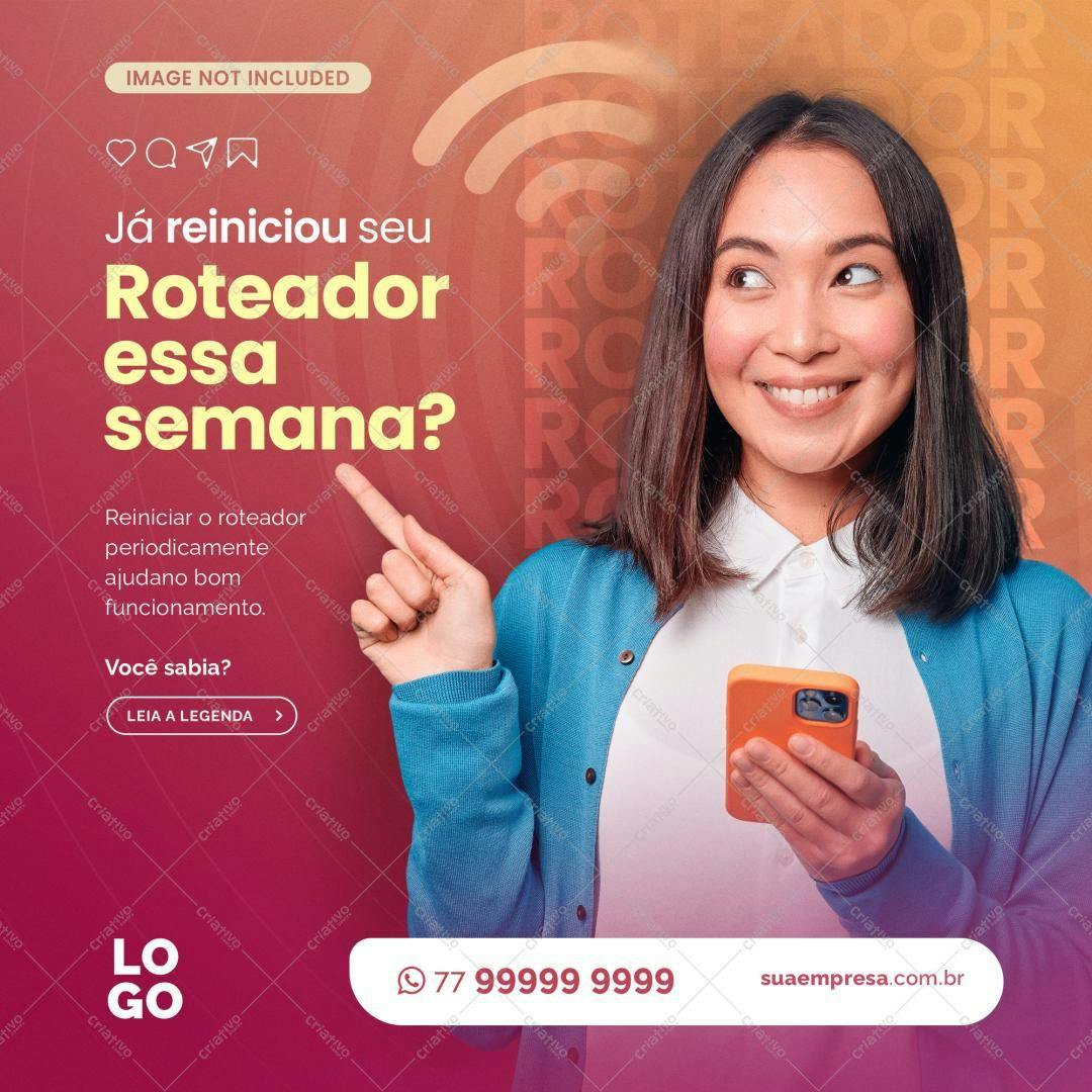 Post para Redes Sociais Semana do Router PSD Editável