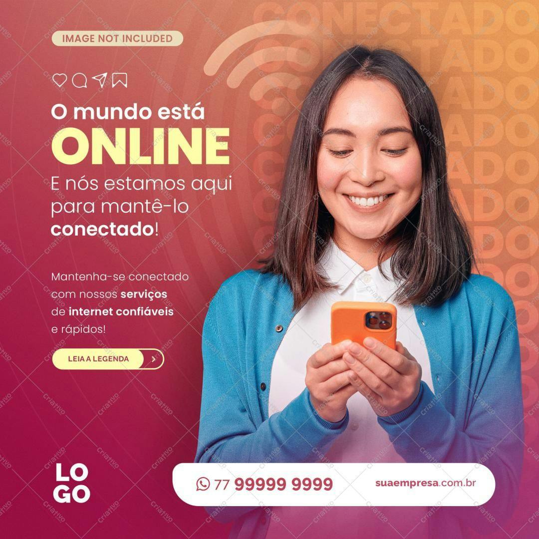 Post para Redes Sociais Dia Mundial da Internet PSD Editável
