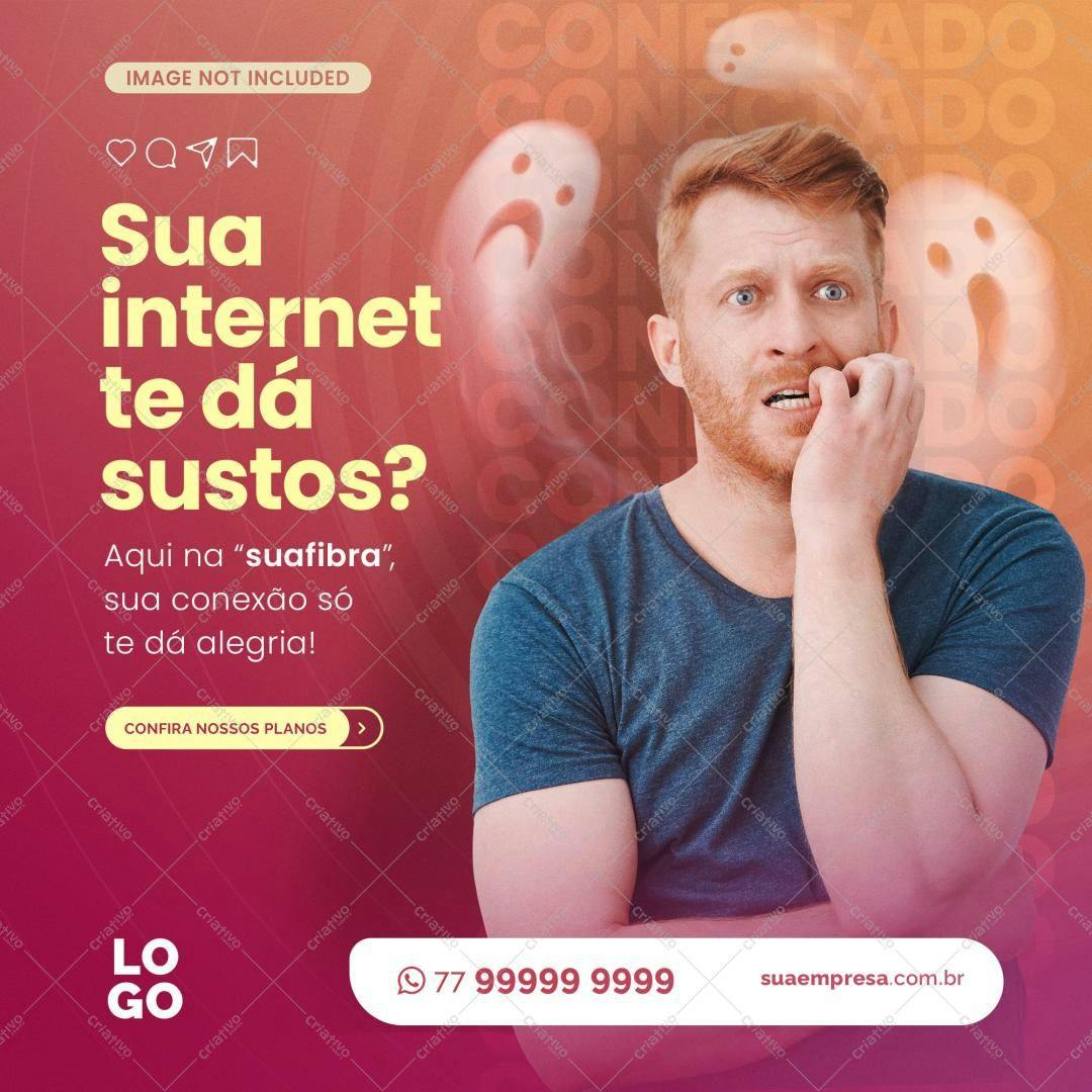 Banner para Redes Sociais Internet Rápida PSD Editável