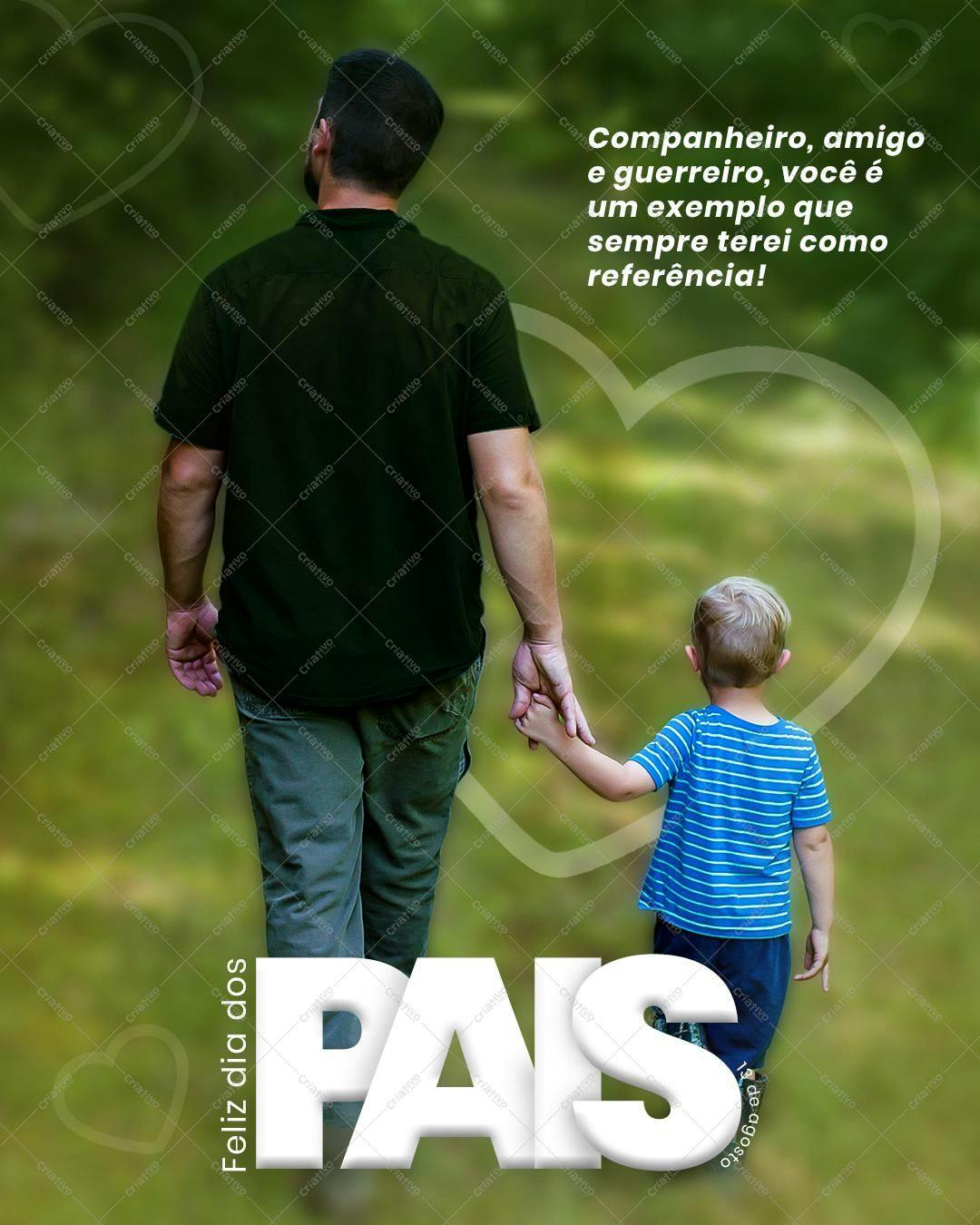 Feliz Dia dos Pais Cartão PSD Editável