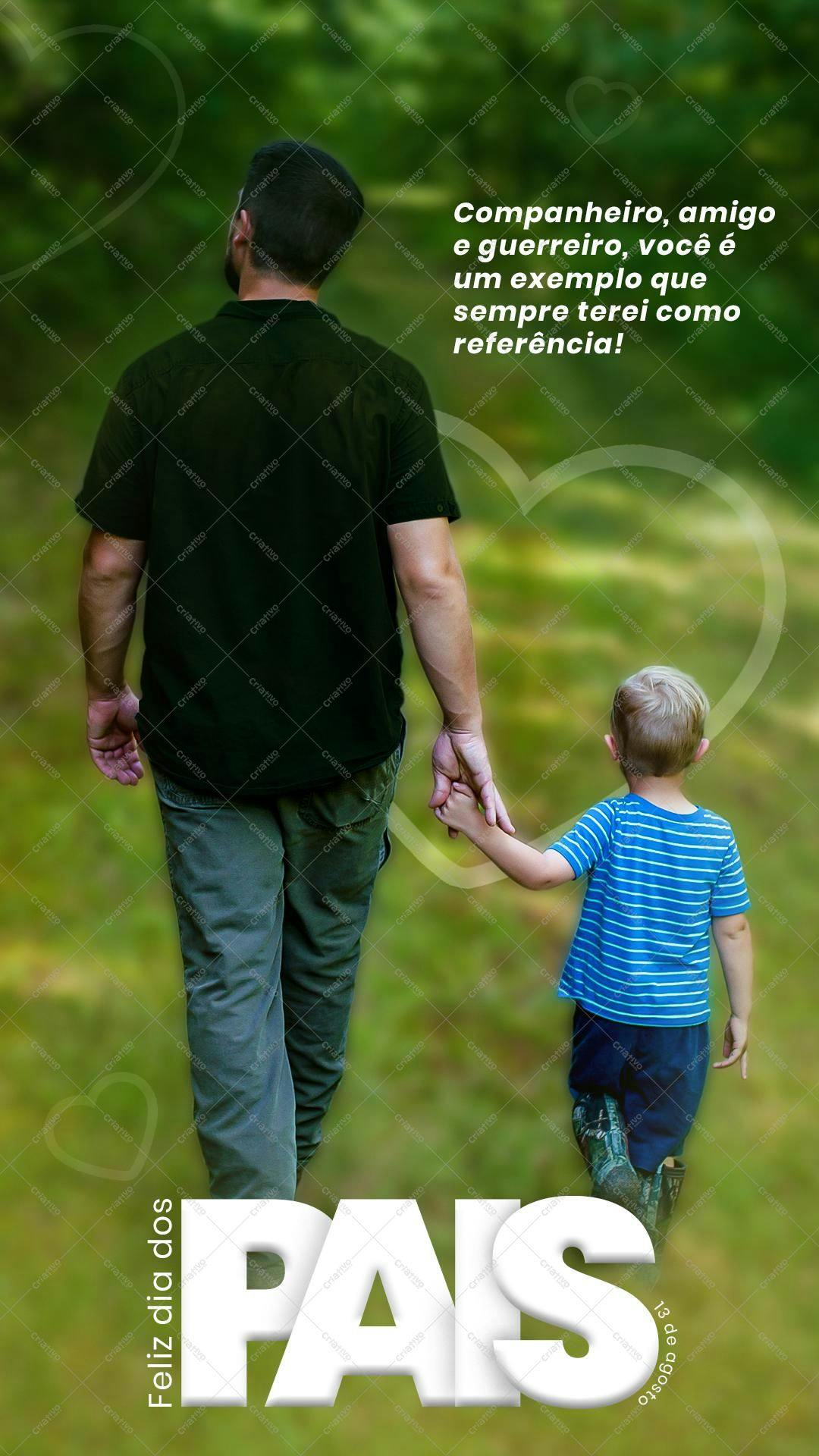 Banner Dia dos Pais Pai e Filho PSD Editável