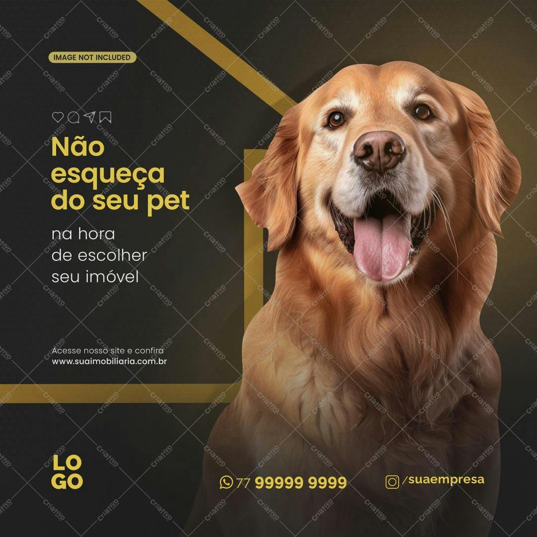 Post para Imóveis com Pet PSD Editável