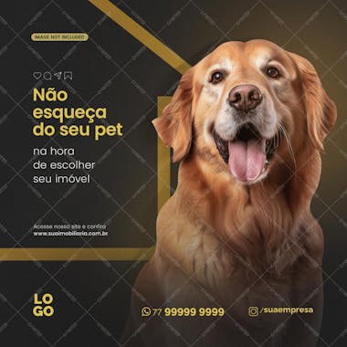 Não esqueça do seu pet