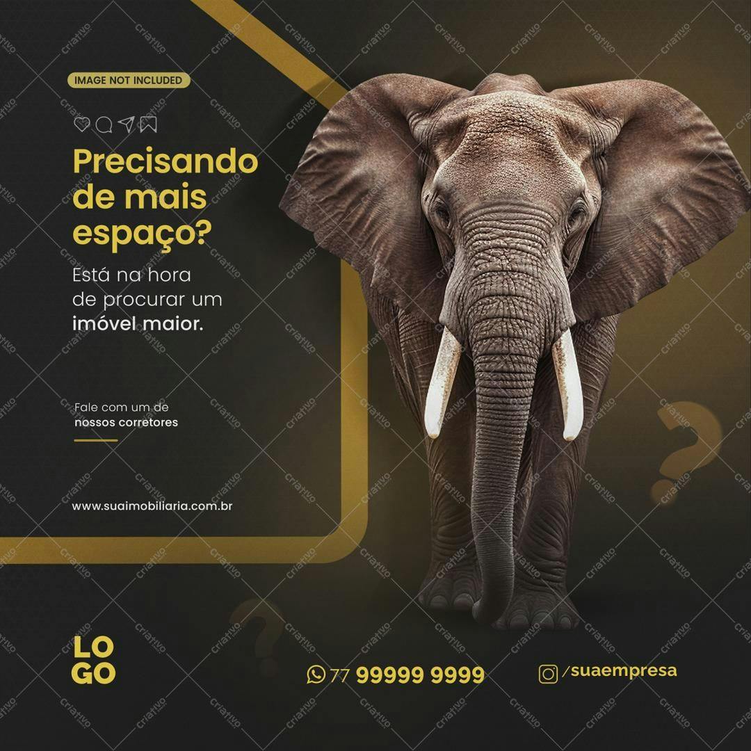 Post para Redes Sociais Imobiliária PSD Editável