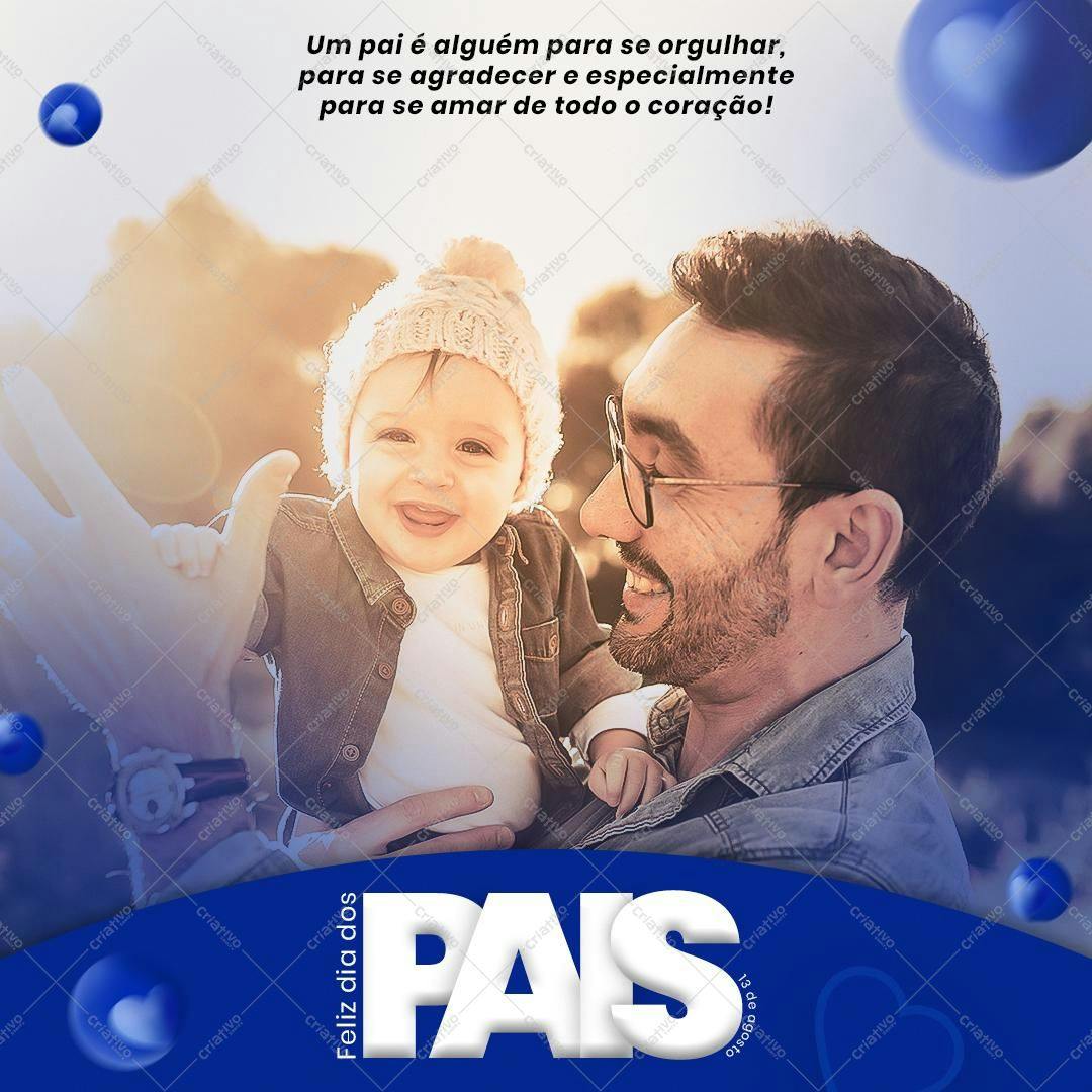 Post para o Dia dos Pais PSD Editável