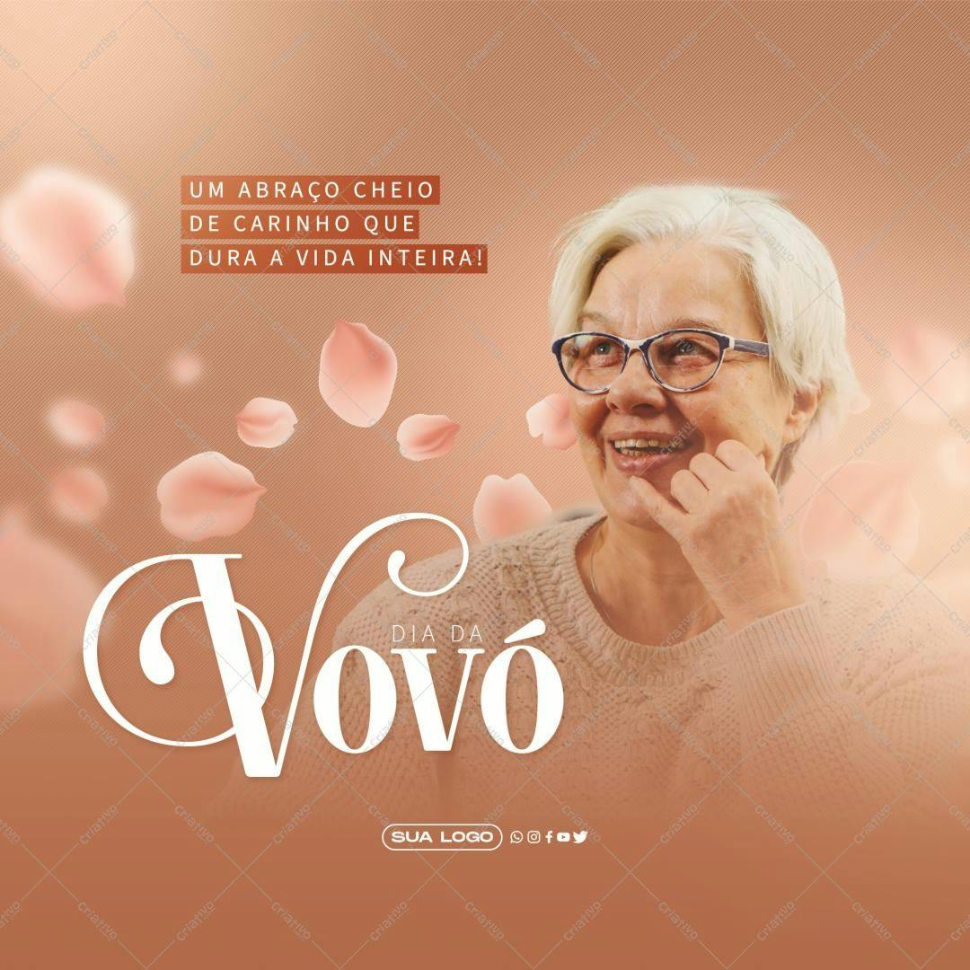 Post para o Dia das Avós PSD Editável