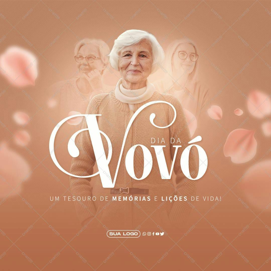 Post para o Dia das Avós PSD Editável