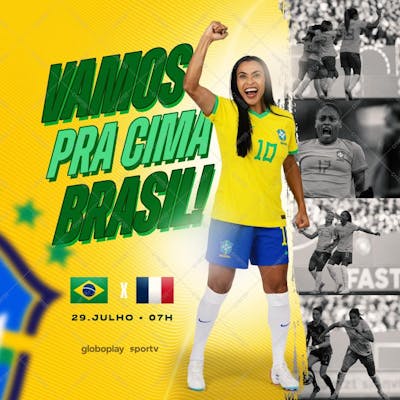Post - Brasil X França - Vamos Pra Cima Brasil
