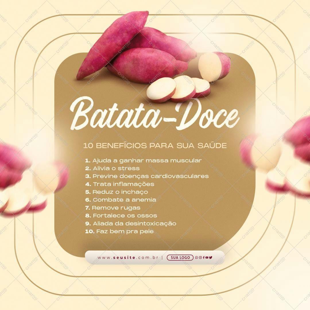 Post para Instagram Batata-Doce PSD Editável