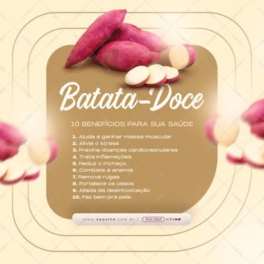 Post 10 benefícios do batata doce