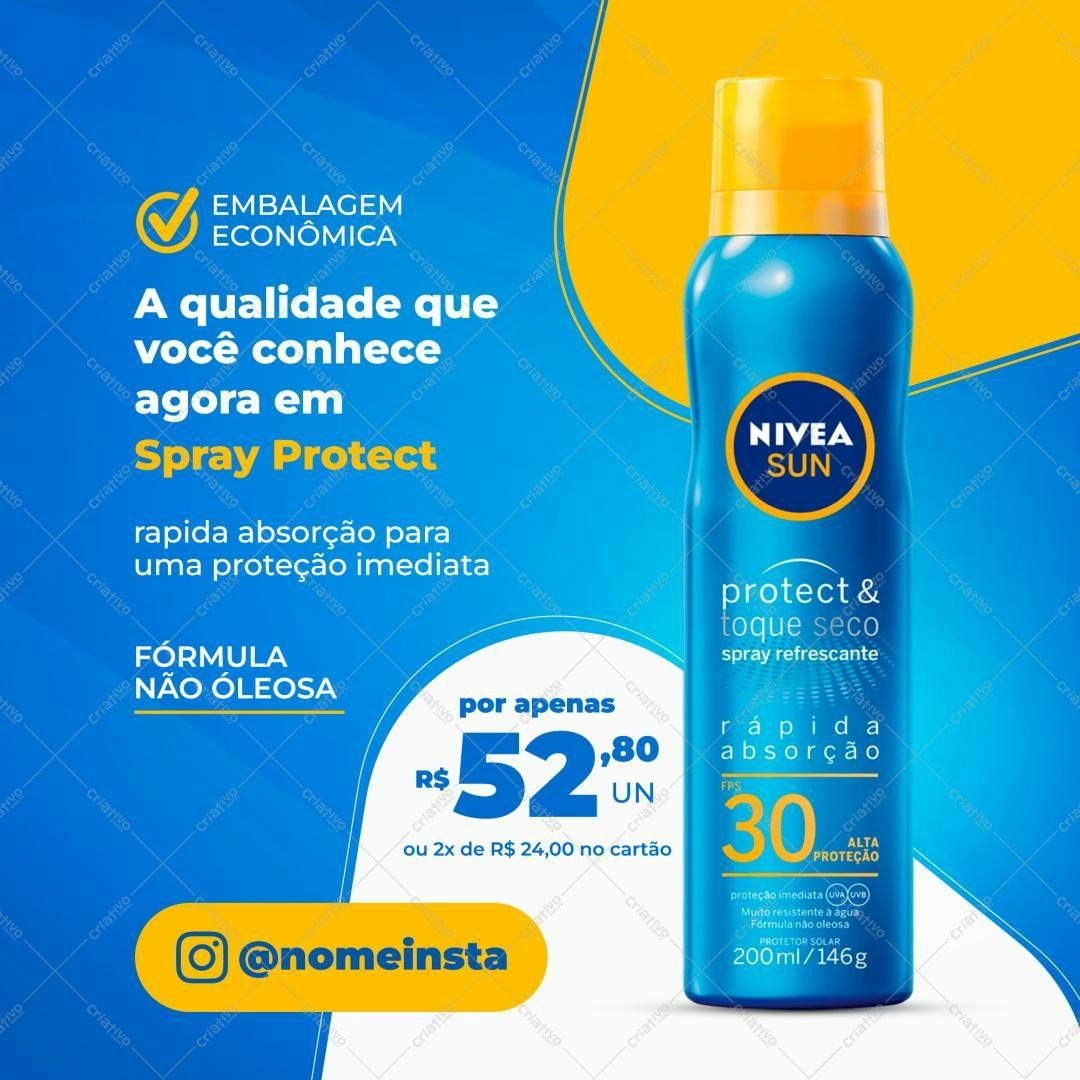 Embalagem para Protetor Solar Nivea PSD Editável