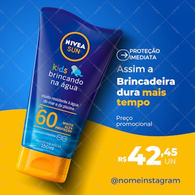 Post protetor solar kids nivea