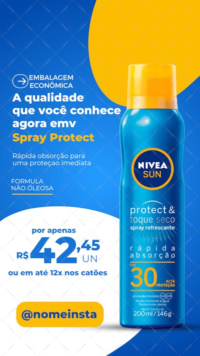 Story Protetor Solar Nivea Em Spray