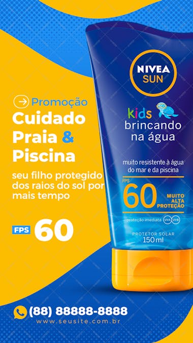 Story proteção praia & piscina nivea