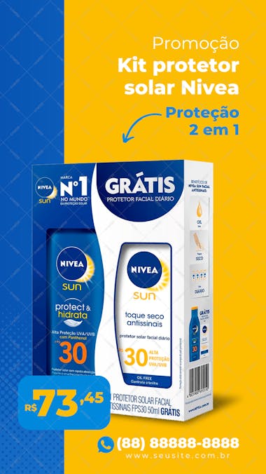 Story protetor solar 2 em 1 nivea