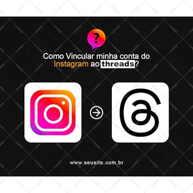 Como vincular conta do instagram ao threads