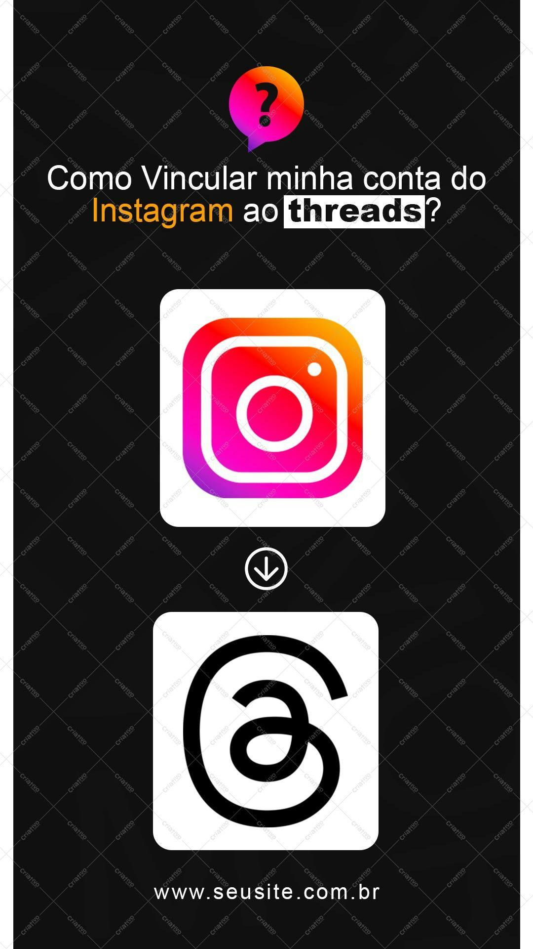 Modelo para Redes Sociais Instagram e Threads PSD Editável