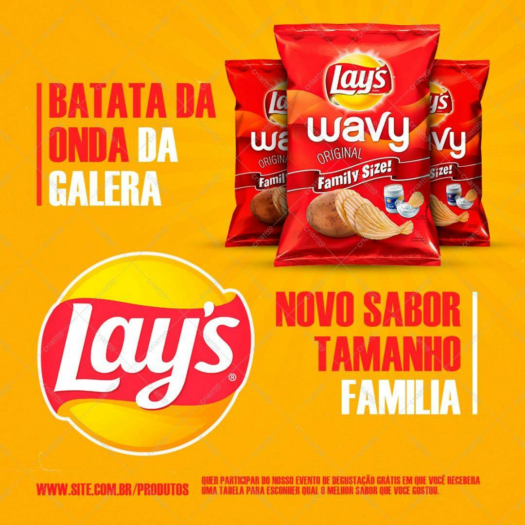 Modelo de Embalagem Lay's PSD Editável
