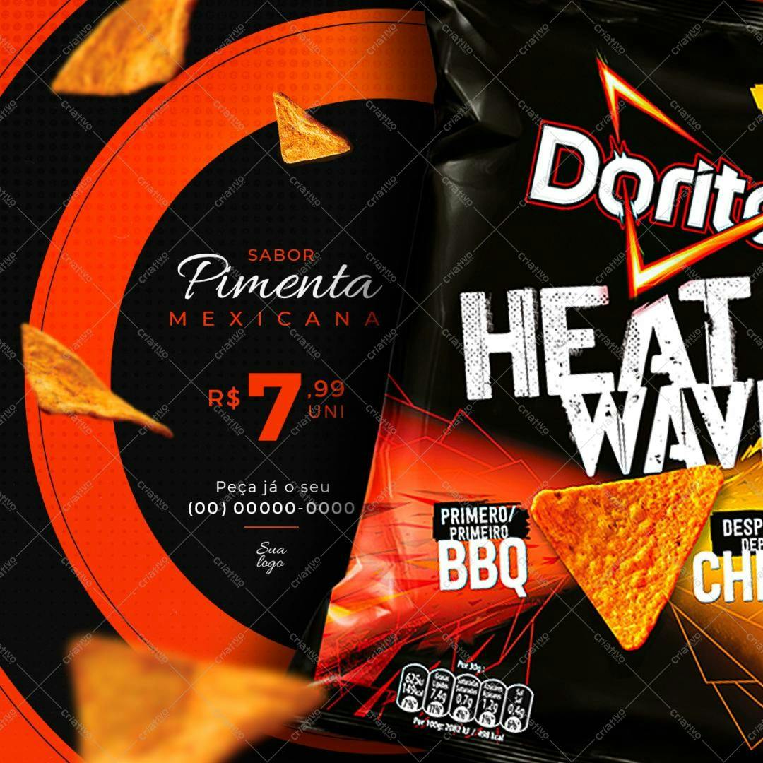 Mockup Embalagem Doritos Pimenta Mexicana PSD Editável