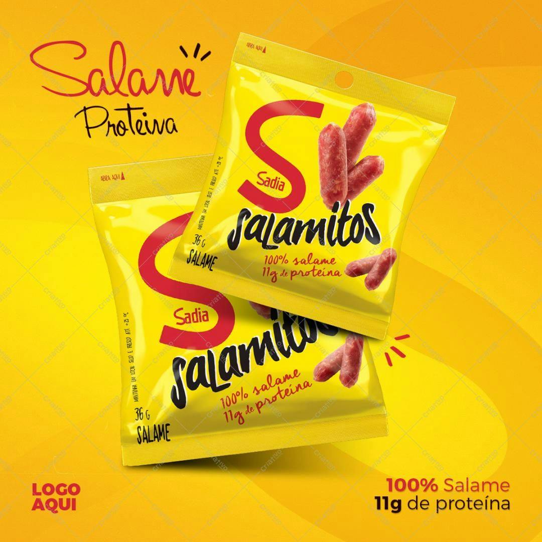 Embalagem para Salame Sadia PSD Editável
