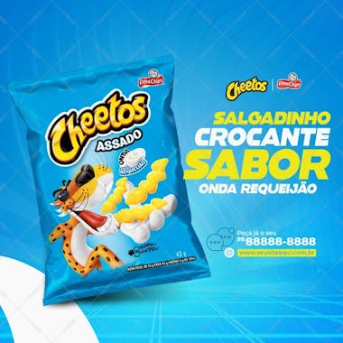 Salgadinhos cheetos requeijão