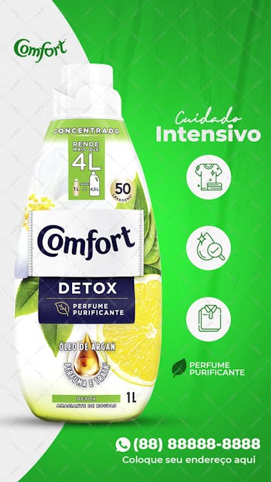 Supermercados amaciantes confort detox