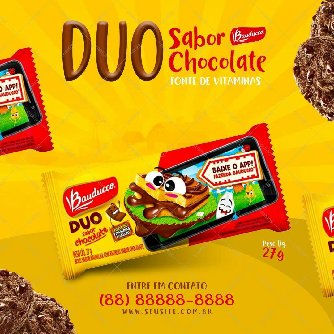 Banner para Lançamento de Produto Bauducco PSD Editável