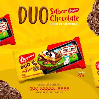 Bolinho bauducco sabor chocolate