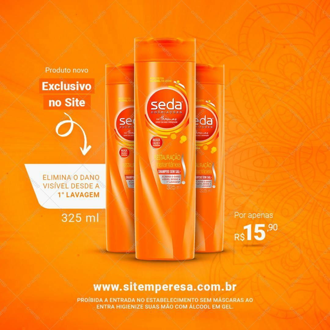Modelo de Embalagem de Shampoo PSD Editável